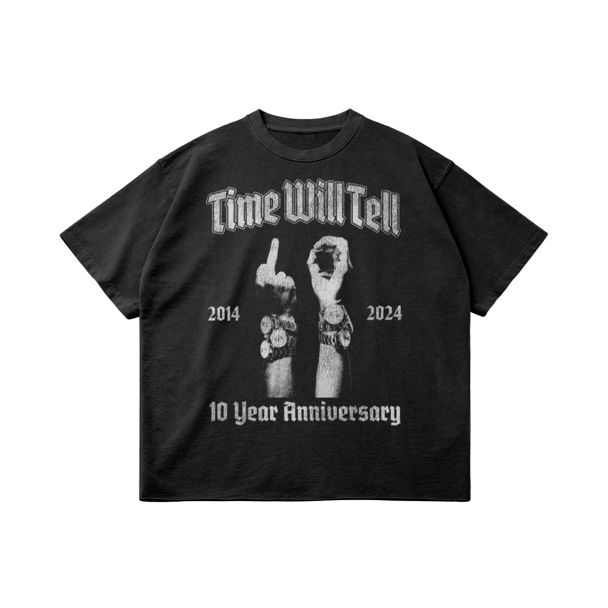 Time Will Tell 10 Year Anniversary Shirt - Black