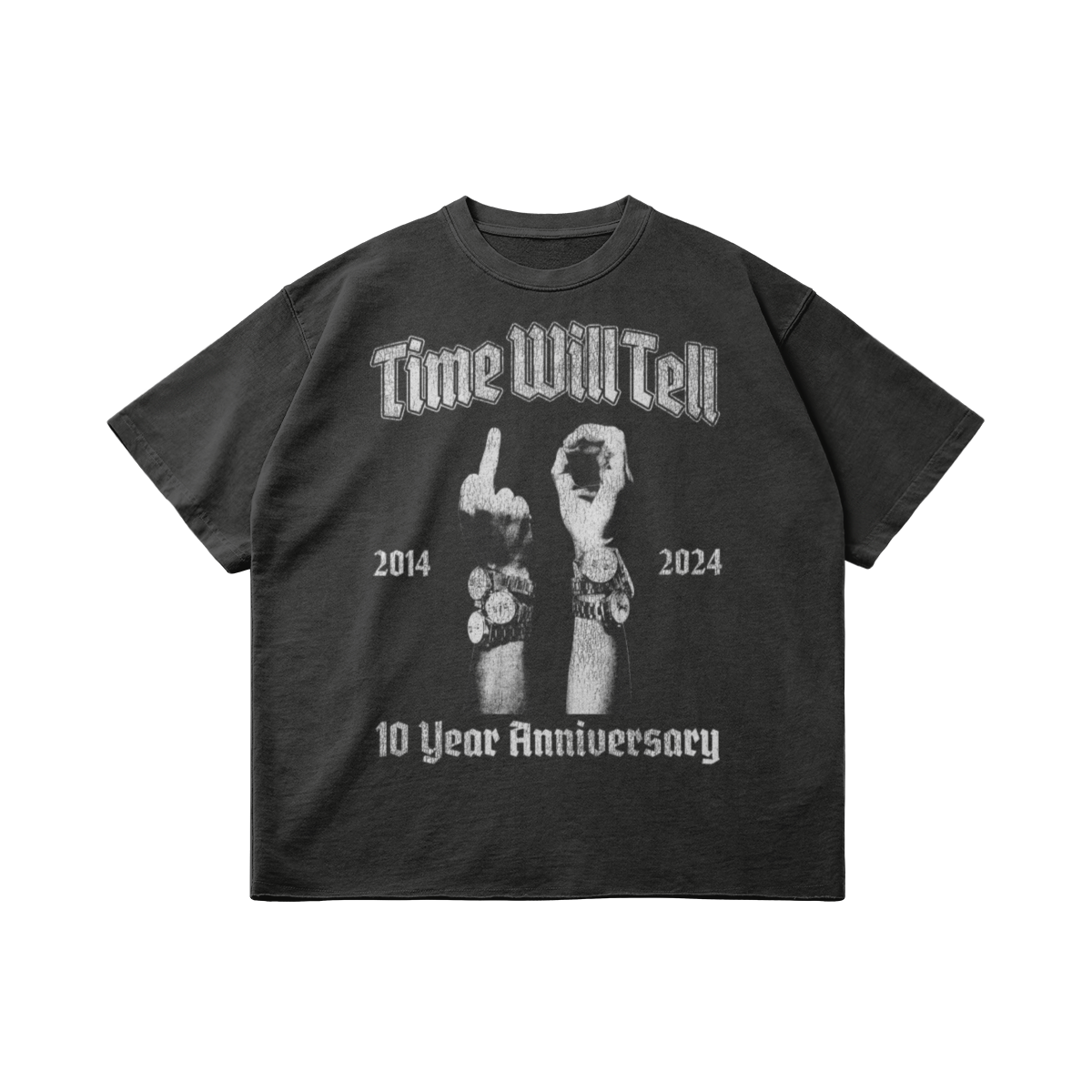 Time Will Tell 10 Year Anniversary Shirt - Dark Gray